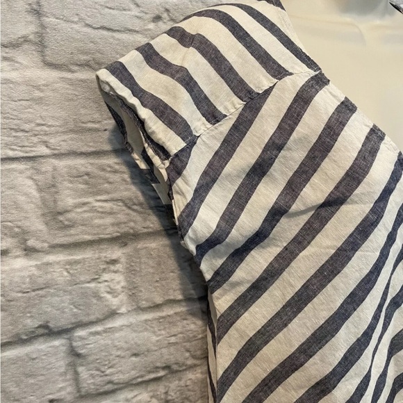 J.Crew Women's Extra Small Striped Linen Blend Tunic Cover-Up Dress. - Picture 7 of 7